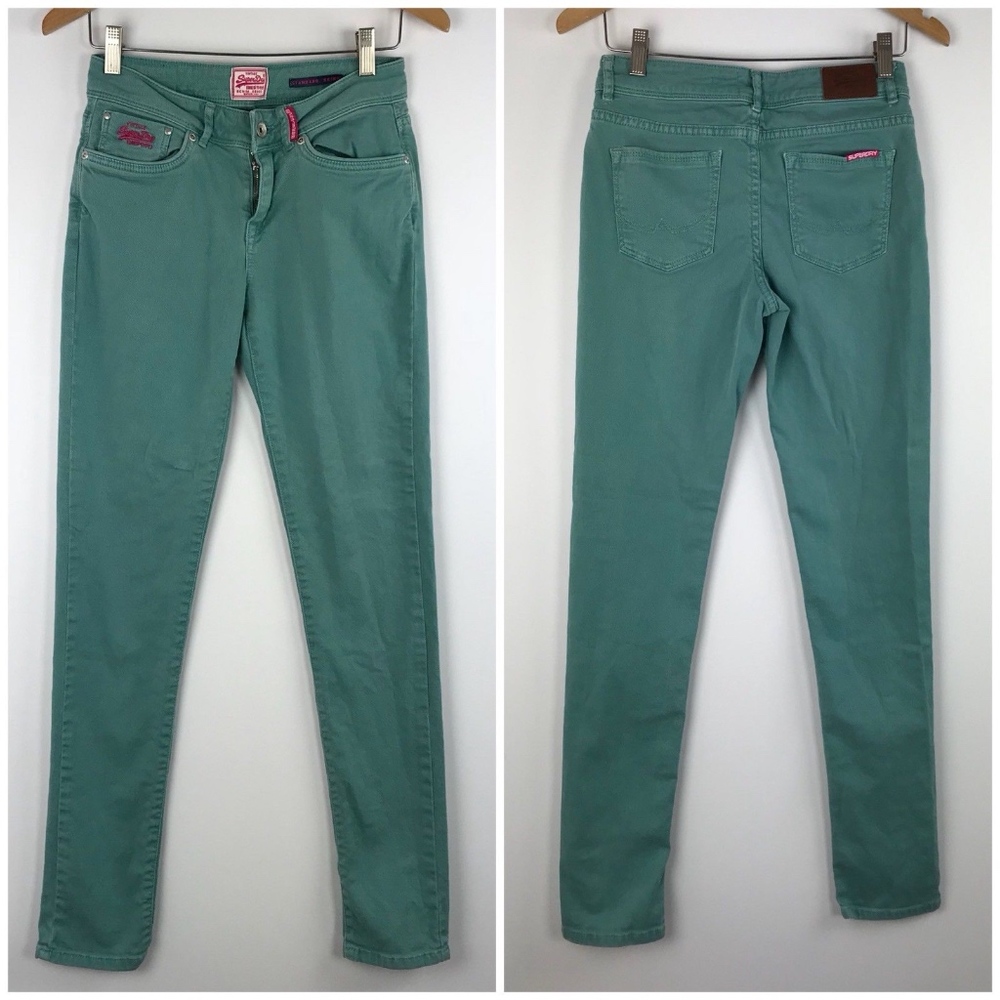SuperDry Womens Teal Standard Skinny Jeans W27/L32