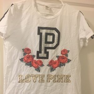 Short sleeve rhinestone shirt