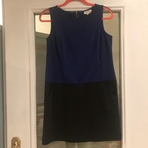 Black & blue color block dress!