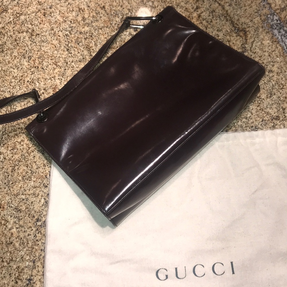 SOLDβΌοΈ Vintage Authentic Leather Gucci Bag - Picture 5 of 8