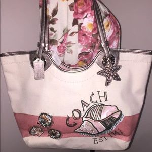 LIMITED EDITION PINK AUTHENTIC COACH SEASHELL TOTE