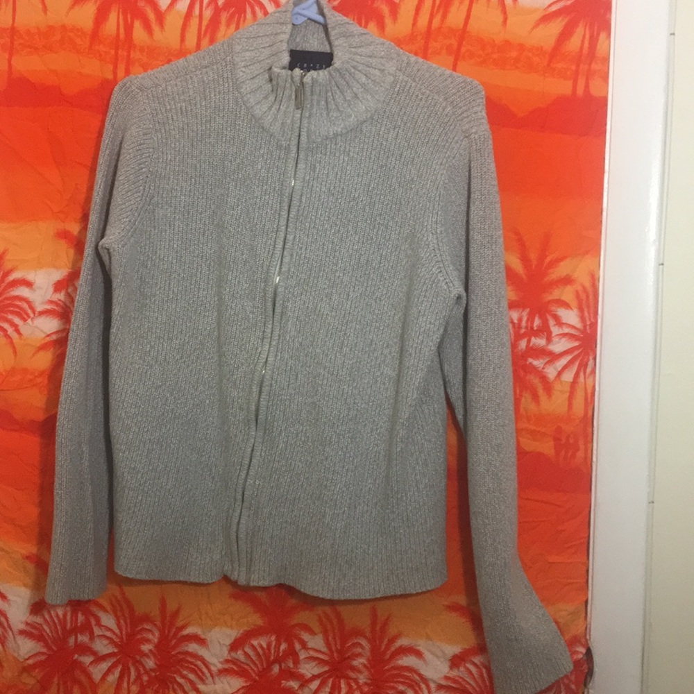 Silver knitted jacket