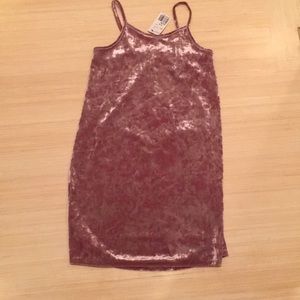 Velvet slip dress