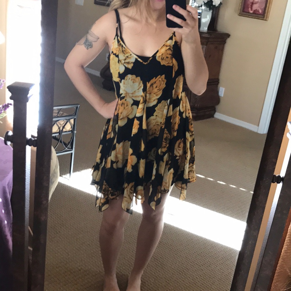 Free People sheer flowy dress