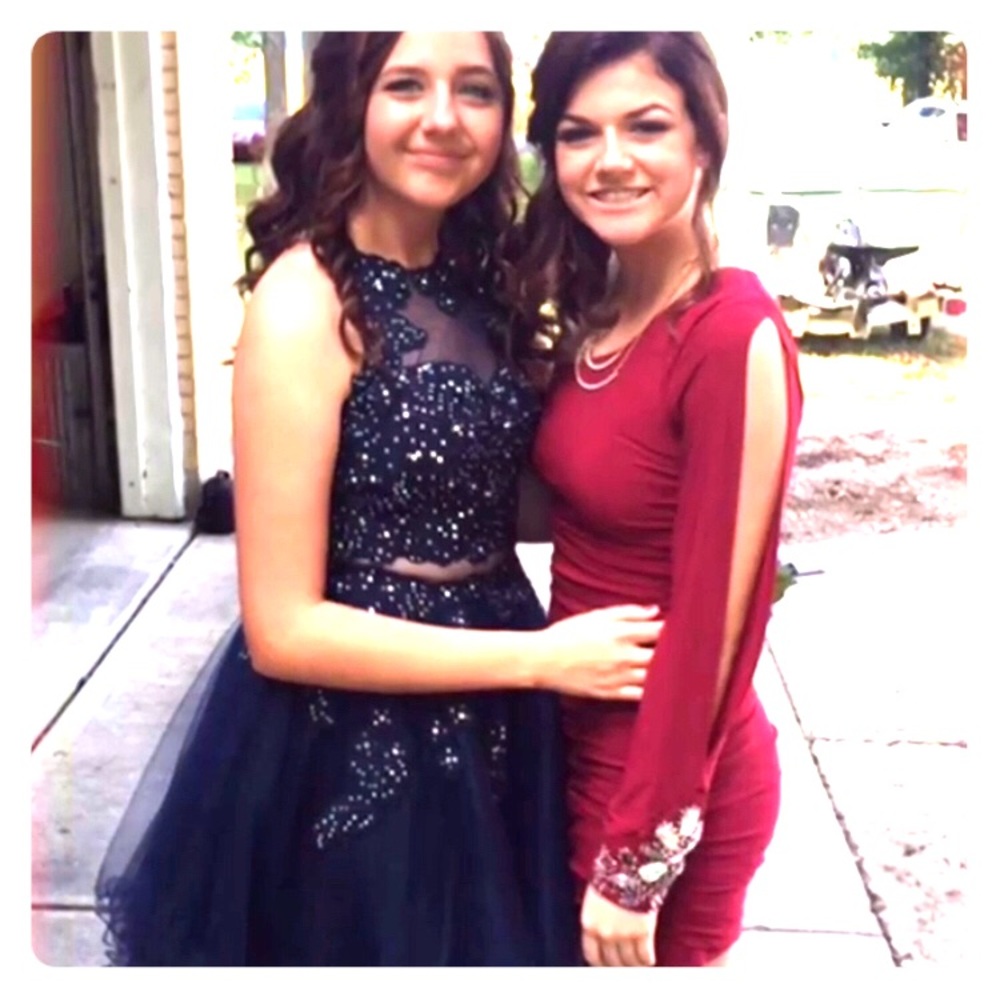 Bella Short Blue Homecoming Dress