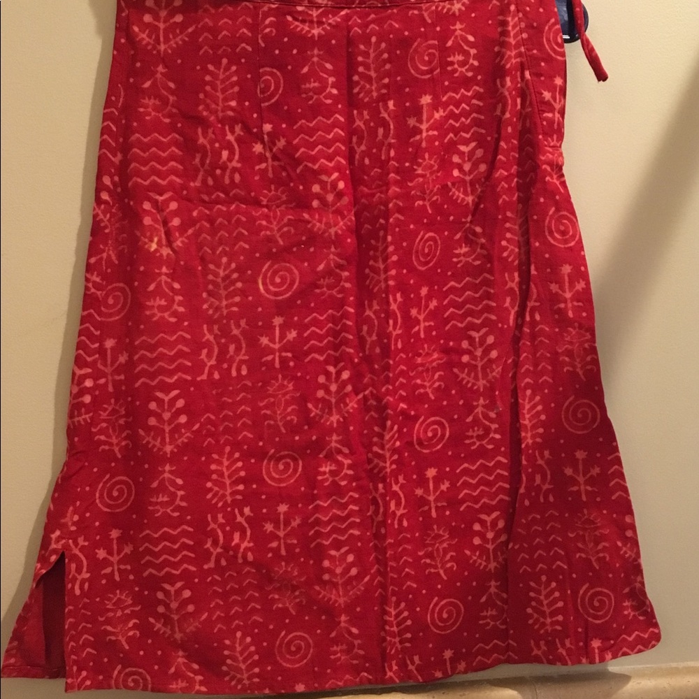Beautiful rust red colored ethnic skirt.
