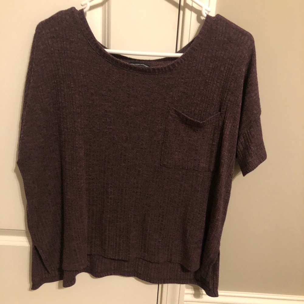 Mid rise sweater-T-shirt