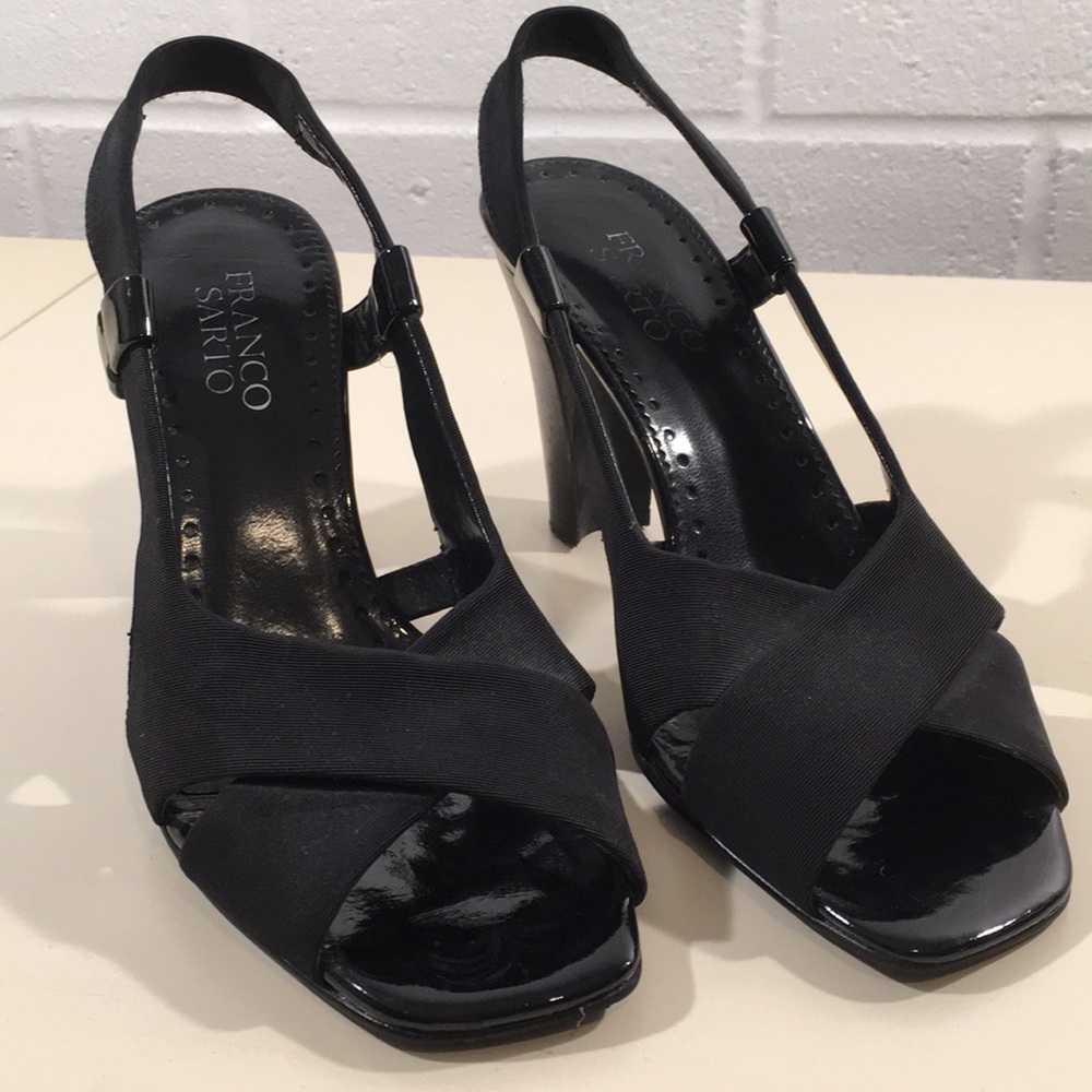 Franco Sarto Black Sling-backs