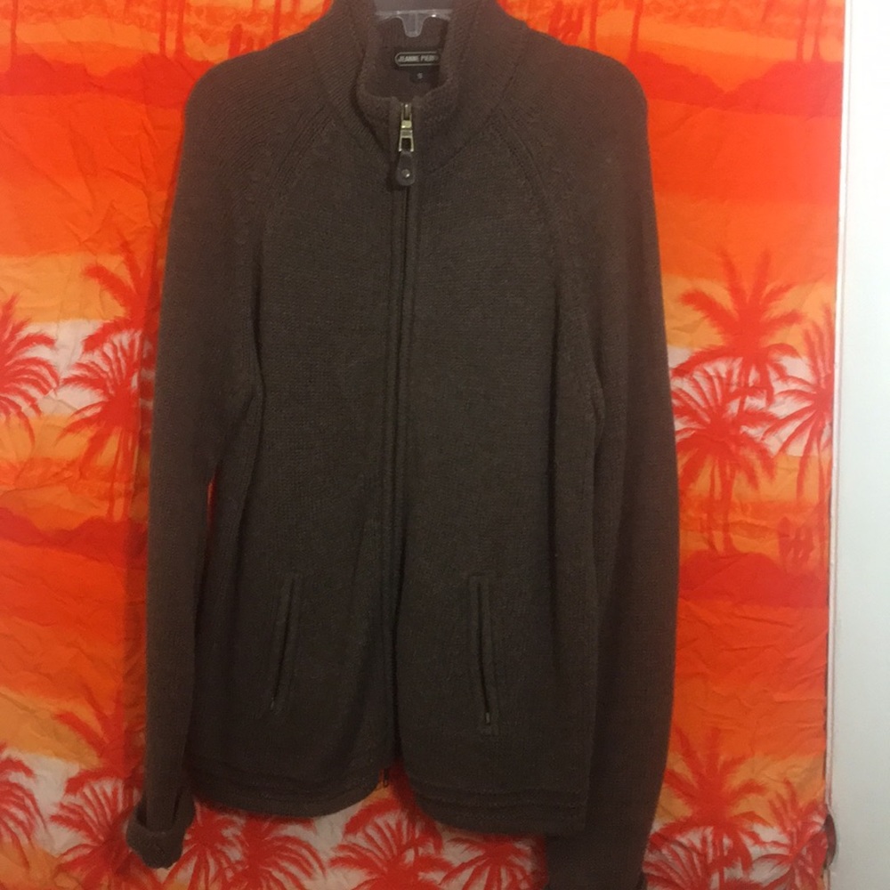 Brown knitted jacket