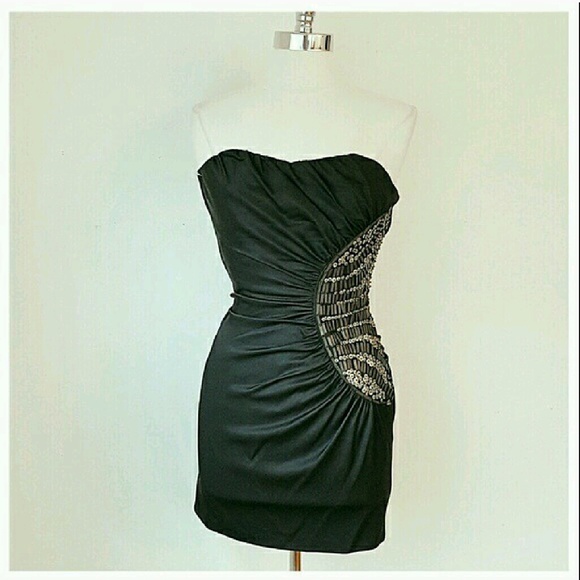 Aly Ro Black Strapless Dress Size 2 - Picture 2 of 4