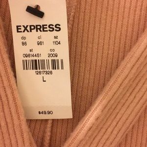 Express Tops - Express Ribbed Double Slash Neck Tunic Top Express Tops - Express Ribbed Double Slash Neck Tunic Top
