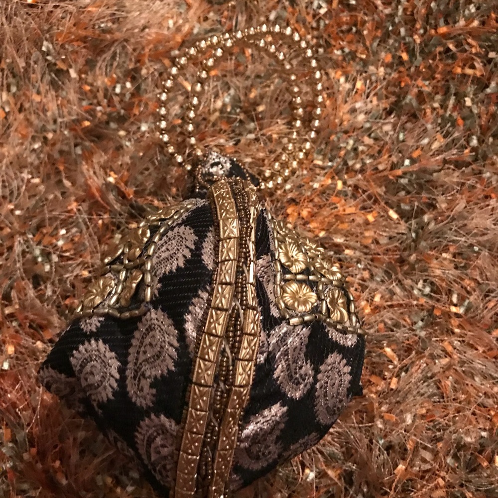 Black and Gold Fortune Cookie purse