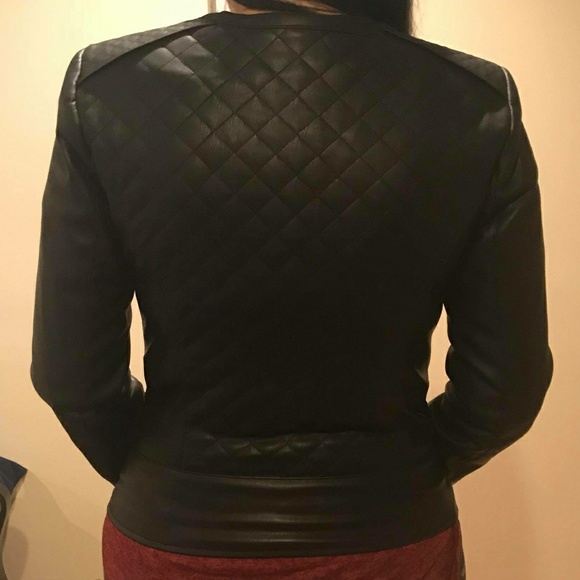 😍Cole Haan😍Quilted Faux Leather Moto Jacket💗 - Picture 3 of 5