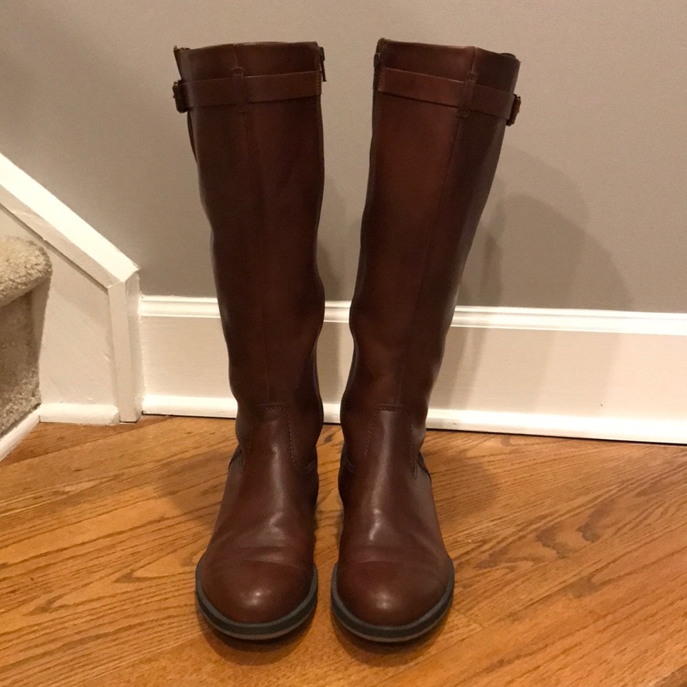 Ecco Saunter Tall Cognac Boot