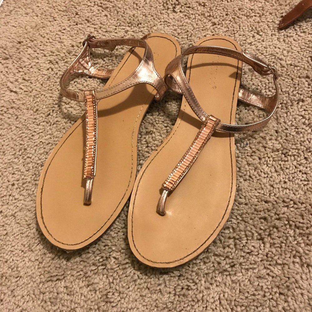 Rose gold sandals
