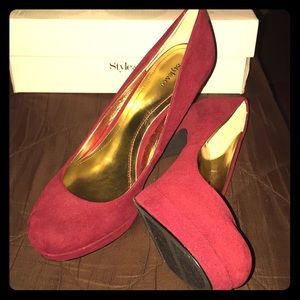Red Suede Heels