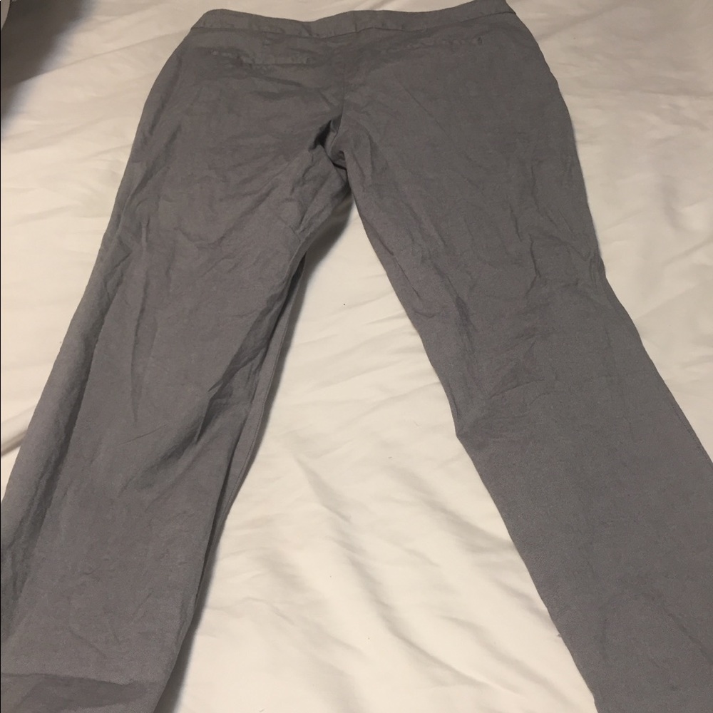 Banana Republic gray cropped suit pants