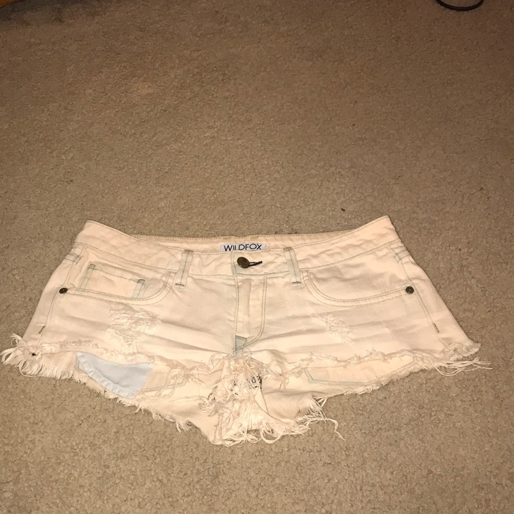WILDFOX , short shorts , light peach color