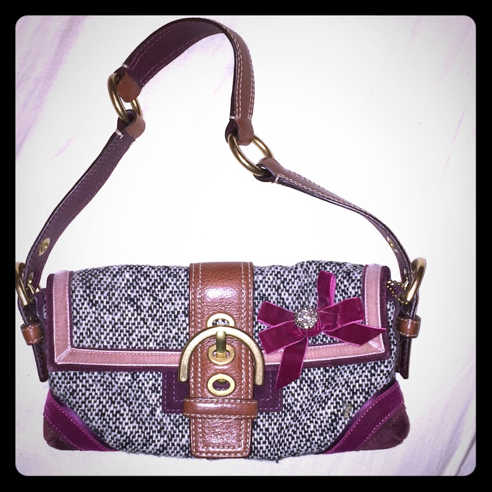 Tweed & Velvet Coach Purse