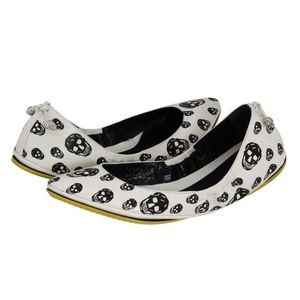 Alexander McQueen Skull Print Flats Ballet Shoes