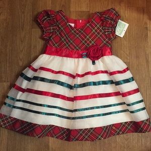 Bonnie Jean red holiday dress size 3T new