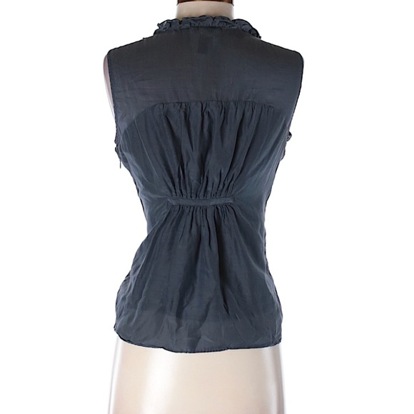 [Banana Republic] blue ruffle tank top - Picture 2 of 2