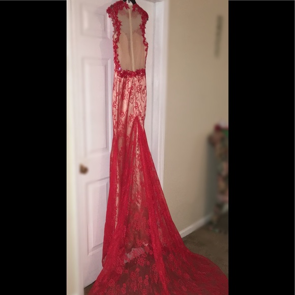 Red Sequence Gown - Picture 1 of 8