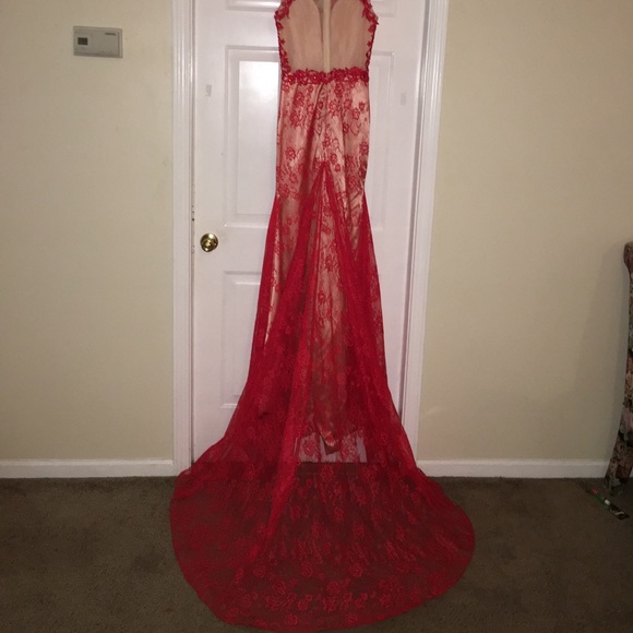 Red Sequence Gown - Picture 2 of 8
