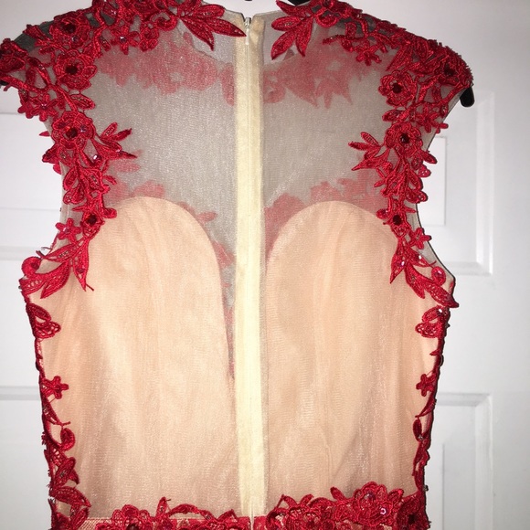 Red Sequence Gown - Picture 3 of 8