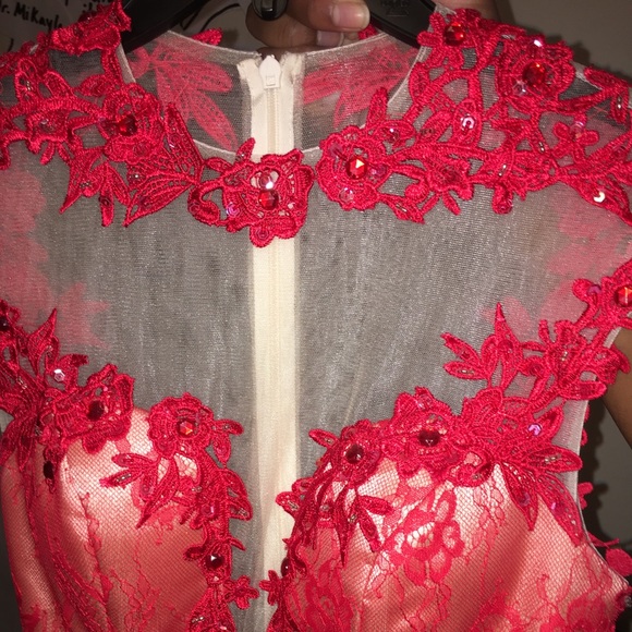 Red Sequence Gown - Picture 4 of 8