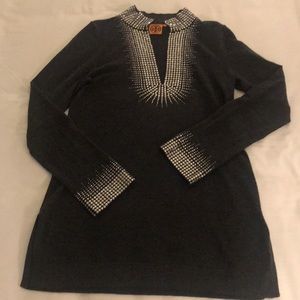 Tory Burich Silver Tunic