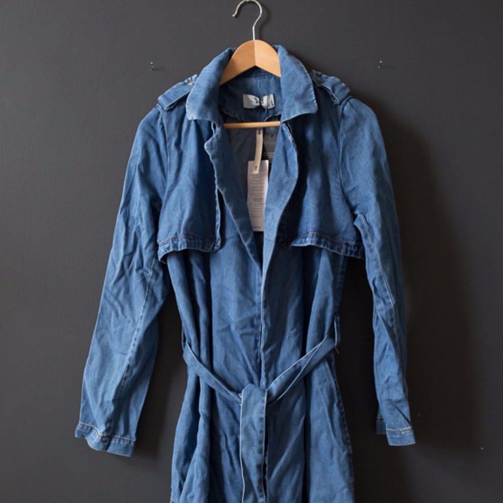 soft washed demin trench by Mac