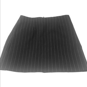 Black and white pinstriped suit skirt