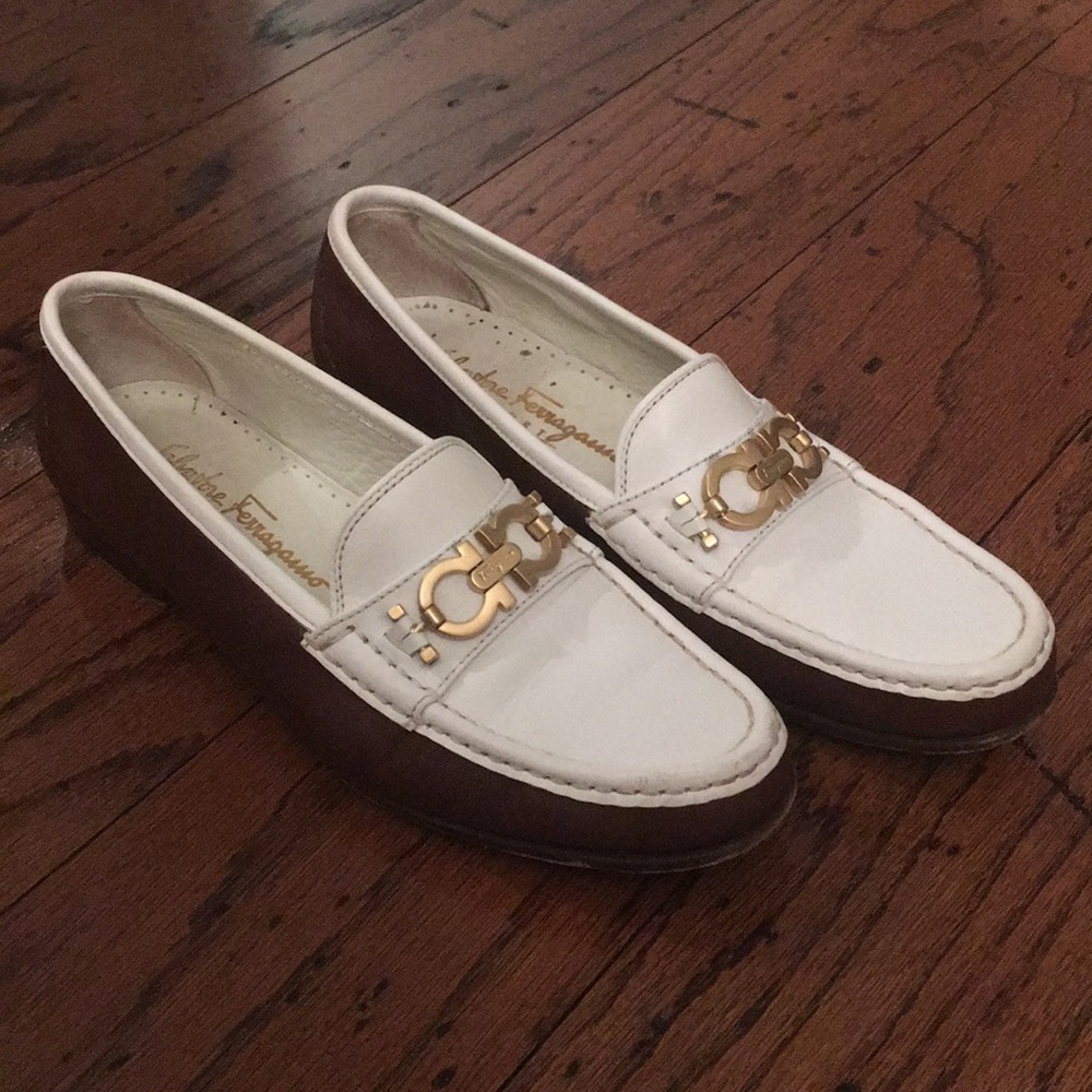 Salvatore Ferragamo Sport Loafer white and brown