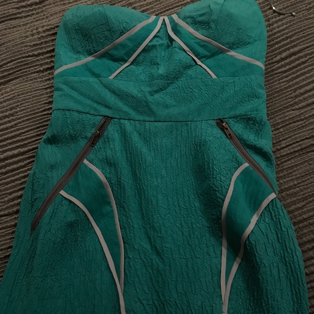 HYPE mint green silk and rayon dress
