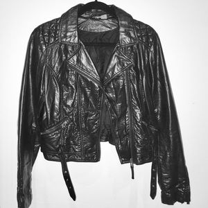 Faux Leather Moto Jacket