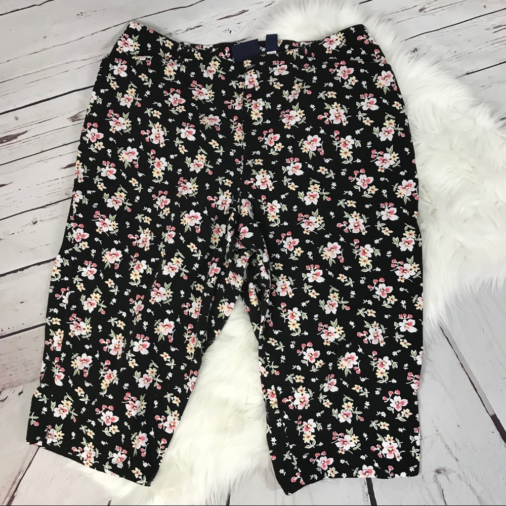 Plus - Crazy Horse 20W black floral capris