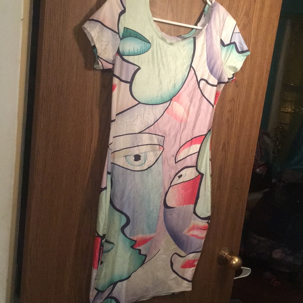 Very Cute Abstract bodycon Mini Dress