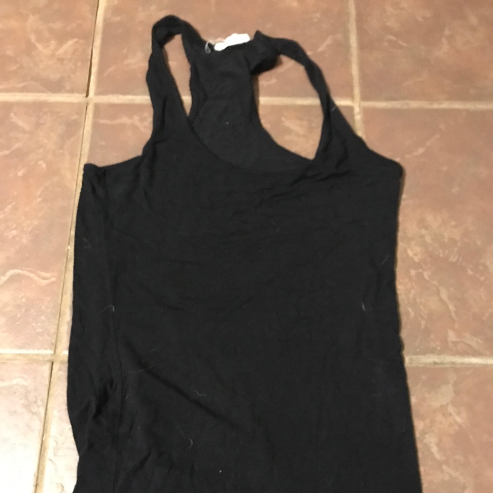 Black racerback tank top
