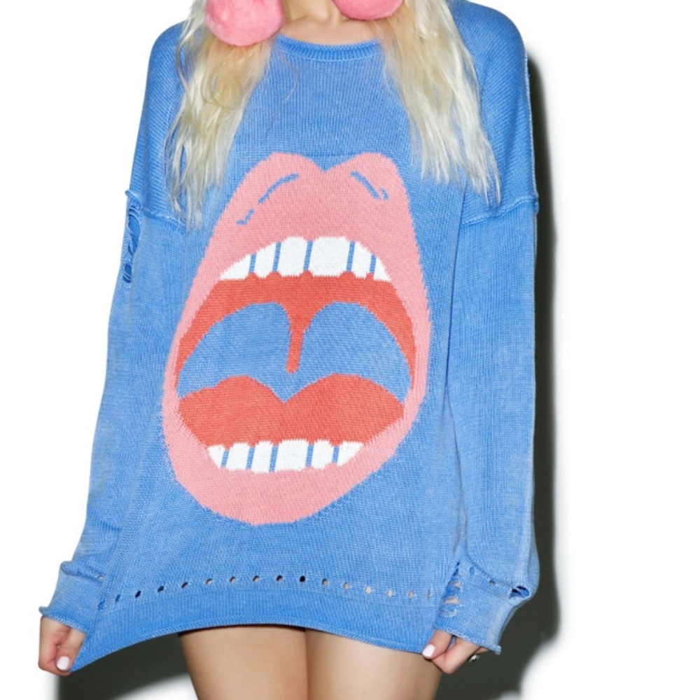 RARE Wildfox bloomy no filter sweater