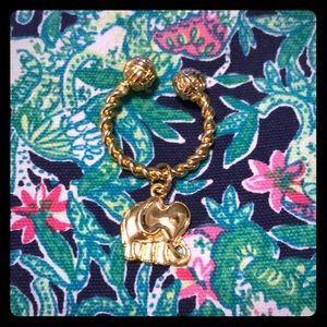 Lilly Pulitzer elephant key ring
