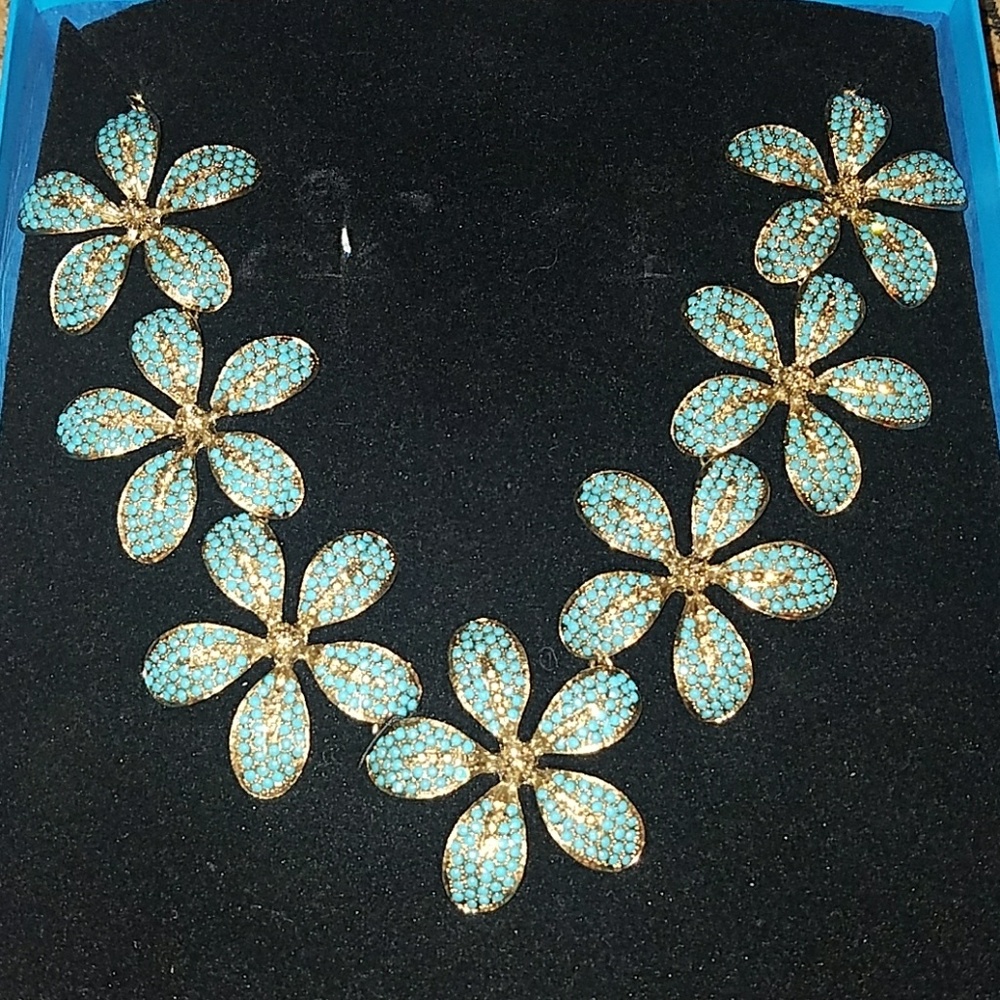 Blue Floral Necklace