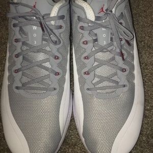Air Jordan-white and gray 12 trainer