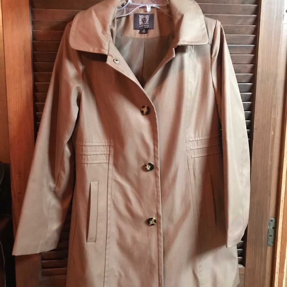Anne Klein- A Line Snap Front Coat