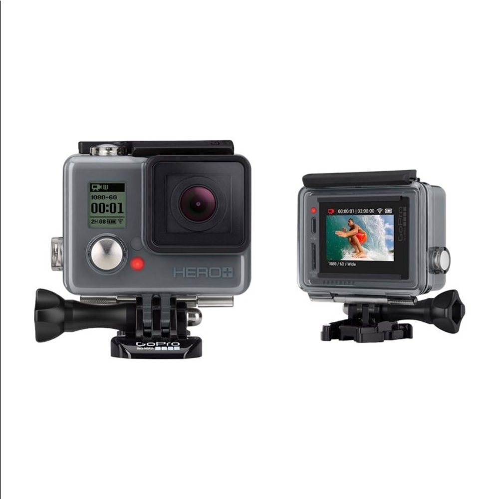Go Pro Hero+ with LCD screen and accessories