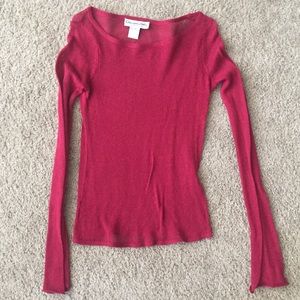 Macy's Sheer Red Sweater