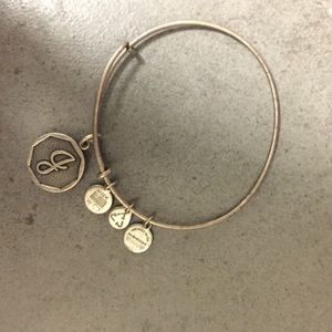 Initial J Charm Bangle