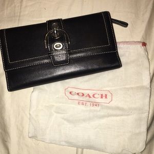 Coach Buckle Leather Wallet