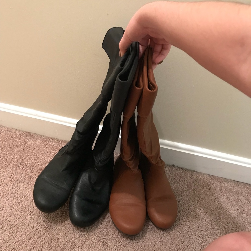 Black and Brown knee high boots!