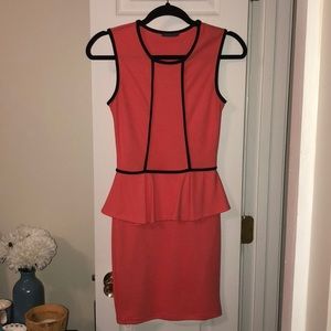 Peach bodycon minidress